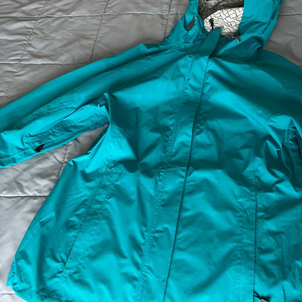 Blue Eastern Mountain Sports Rain Jacket Womens M
